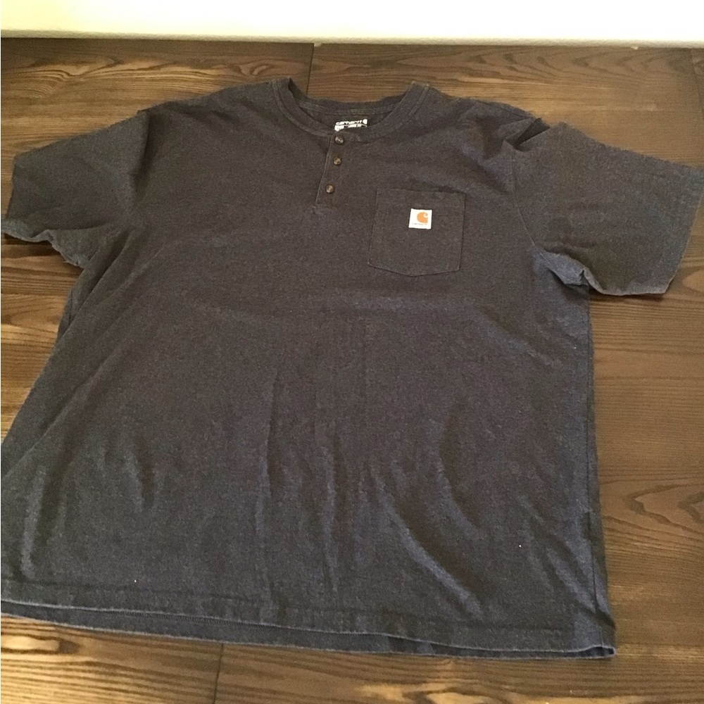 Carhartt Men's charcoal grey Henley Shirt - Picture 14 of 14